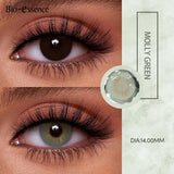 Natural Colored Contact Lenses for Eyes 1 Pair Green Lenses Fashion Makeup Lenses 42% Water Beauty Pupils