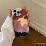 Ins Artistic Color Retro Oil Painting For IPhone 12 13 14 15 16 Pro Max Case High-Quality TPU Back Shell For IPhone 16 Pro Y2k