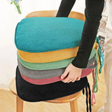 Simple Chair Cushion With Straps Horse Shape Dining Chair Seat Thickened Breathable Cushion Student Horseshoe-shaped Chair Pads