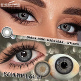1 Pair Brown Contact Lenses for Eye Natural Beauty-health Colored Lenses Gray Pupils Cosmetics Blue Lenses Yearly Use