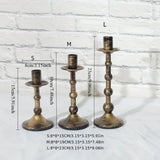 Retro Metal Candle Holder Candlestick for Candles Country Room Decoration Candlestick Romantic Candlelight Dinner Ornaments Gift