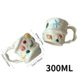 300ml Milk Cup Seashell Ceramic Mug Ocean Themed 3D Coffee Cup Cute Gift for Women/Men Handmade Festival Gift Kitchen Accessorie