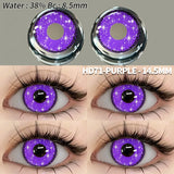 Colored Contact Lenses 2pcs Purple Contact Lenses Anime Cosplay Contact Eye Lenses Halloween Beauty Makeup Color Lens