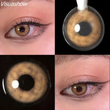 Small Pupil Brown Grey Colored Contact Lenses 1Pair Beauty Cosmetic Yearly Use Color Contacts Eyes Fashion Makeup Lens
