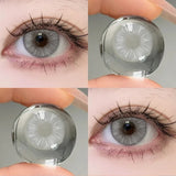 1 Pair Color Contact Lenses For Eyes Natural Gray Blue Beautiful Pupil Soft Natural Accessories Yearly Cosmetic Pupils