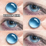 2pcs Half-yearly Color Lenses Vigour Girl Series Artistic Design for Photoshoot Anime Dreamy Eye Brightening Effect