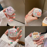 Cute Cartoon Clear Earbuds Cover For Samsung Galaxy Buds 2 Pro Buds FE Live Buds2 Pro Buzz 2 Pro buzz2 Case Lovely Bracele Funda