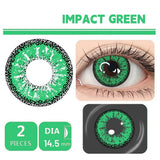 Colored Contact Lenses Lalens Impact Green Cosplay Cartoon Yellow Sin Color Contacts Eye Lens Eyes Half Year 2Pcs