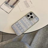 Winter plating phone case for iphone 14promax 15pro 16 14 13 15 pro max 16pro 13promax snowman print protector cover shell