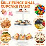 Ikeehome  3 Tier Serving Tray, Metal Cupcake Stand For 50 Cupcakes,  Display Holders For Anniversary Birthday Wedding Halloween, Christmas