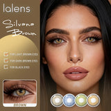 Brown Colored Contact Lenses with Prescription Half Yearly Wear Beauty Lens All Match Eye Makeup Contacts