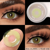 New Natural Color Contact Lenses 2pcs Colorful Makeup Eyes Contact Lens Blue Beauty Pupils Yearly Cosmetic Gray Lenses
