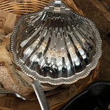 Stainless Steel Plate, Shell Striped Wave Tableware Plate Dish Plate Metal Cheese Plate Tableware Storage Jewelry Plate Table De