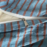 3pcs Retro Striped Japanese Duvet Cover Set Soft Polyester Grid Quilt Cover Full Queen Size Bedding Set without Sheet Drop Ship