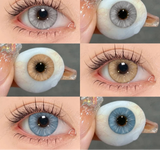 1 Pair Colored Contact Lenses for Eyes Cosmetic High Quality ARTHUR Series Gray Lenses Fashion Blue Contacts Yearly Use