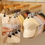 Multifunctional Wooden Hanger Hat Storage Rack Socks Clip 360-Rotating Closet Hanger Space-Saving Organizer for  Shirts T-Shirt
