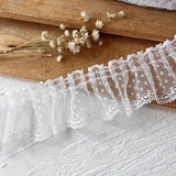 White Lace Lace Ribbons Accessories Lace Trim Handmade DIY Extended Clothes Pleated Sewing Decorative Fabric Skirt Hem Fabric