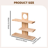 Wooden Desktop Organizer Shelf Storage Rack Stylish Display Stand for Office Home Tea Room Accessories Storage