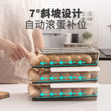 Automatic rolling egg box multi-layer Rack Holder for Fridge fresh-keeping box egg Basket storage containers kitchen organizers