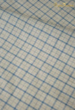 140x50cm Vintage Red Linen Grid Striped Woven Cotton Fabric for Japanese Style Tablecloth Dress Bag Cloth