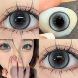 1 Pair Korean Lenses Contact Lenses with Prescription Green Lenses Eyes Colorful Beauty Lenses Yearly Use Natural Pupils