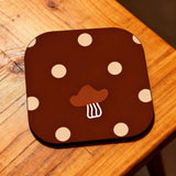 Lovely Forest Mushroom Print Dining Mat Non-Slip Water Absorbent Pot Cushion Cute Style Coffee Mug Pad Table Surface Protection