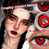 Eye Eyes Color Contacts Colored Contact Lenses Lens Small Pupil Beauty Halloween Cosplay Anime Pink Blind 2Pcs 1 Year