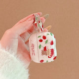 Cartoon Cute Cherry Little Bear Rabbit Silicone Headphone Case for Apple AirPods 1 2 3 4 Pro 2 Earphone Charging Box Keychain