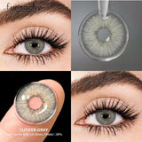 1pair Myopia Lenses Color Contact Lenses for Eyes with Diopters Prescription Lenses Yearly Brown Lens Blue Eye Contacts