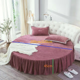 Coral velvet round bed simple color velvet round sheet diameter 200cm-220cm flannel sheet without pillowcase winter