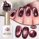 10ml Super Shining Reflective Cat Magnetic Gel Ultra Shine Glitter Red Silver Soak Off UV LED Gel Nail Art Varnish