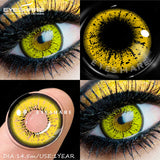 1Pair Cosplay Colored Contact Lenses Vampire Red Eyes Contact Anime Blue Purple Eyes Beauty Makeup Lenses For Halloween
