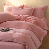 Winter Warm Plush Duvet Cover 220x240 Velvet Fleece Couple Quilt Cover Double Bed Luxury Bedding Set Queen King Size