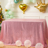 Rectangle Table Cover Golden Sequin Tablecloth Long for Wedding Birthday Party Baby Shower Events Independence Day Decorations