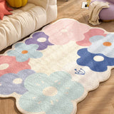 Living Room Bedroom Home Carpet Large Area Colorful  Flower Thickened Decoration Rug коврик Kidsroom Maison Tapis  Pink Decor