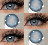 1 Pair Colored Contact Lenses Blue Color Natural Lenses for Eyes Eye Contacts Brown Lens Gray Pupils Yearly Cosmetics