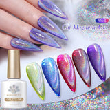 BORN PRETTY 10ml Black Glass Cat Magnetic Gel Nail Polish Ultra Shine Gold Silver Glitter Soak Off UV LED Gel Nail Art Varnish