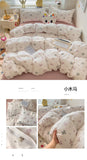 Class A Double Yarn Bedding Set Quilt Comforter Duvet Cover Set Printed Cotton Bedspread Skin Friendly Breathable Four-Piece Set