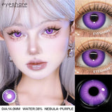 Vampire Red Eye Lenses Halloween Colorful Contact Lenses Devil Cosplay White Anime Eye Lens with Pink Pupils for Partie