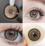 Color Contact Lenses yearly Myopia Lenses with Diopter Enlarge Bright Cosmetic Power Lens Make Up for  Beautiful Eyes