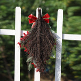 New Arrival: Poinsettia Wreath, Christmas Decoration, Wall Hanging, Artificial Upside-Down Tree, 30x50 cm