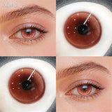 Colored Contact Lenses Lalens Monaco Brown Amber Blue Gray Red Violet Color Contacts Eye Lens Eyes Half Year 2Pcs