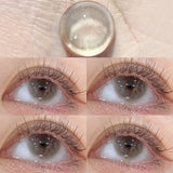 1pair Natural Gray Color Contact Lenses Cosmetic Softlens 14.2mm