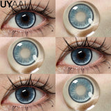 Natural Blue Colored Contact Lenses Blue Contact Lenses Capri Series Cosmetic Lens New Style 2Pcs