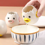 Egg White Separator Cartoon Shaped Ceramic Egg Yolk Separator Household Baking Tool Egg Liquid Filter