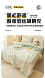 Washed Cotton Printed Summer Quilt Air Conditioner Thin Quilt Machine Washable Lightweight Single Double Bedding Soft Breathable