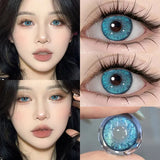 1Pair Colored Lenses for Eyes with Prescription Green Brown Contacts Lenses Natural High Quality Lenses Beauty Pupils