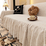 Palace Chenille Sofa Cover with Skirt Edge Luxury Printed Sofa Cushion for All Seasons Elegant All-Cover Dustroof Home Textiles