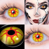 1 Pair(2pcs) Cosplay Color Contact Lenses for Eyes Yellow Contact Lenses Cosplay Anime Color Lens Eyes