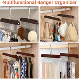 2Pcs Belt Hanger Wooden Belt Organizer for Closet Rack for Storage Sturdy Belt Holder Space Saver for Belt Tie Bra Accessories